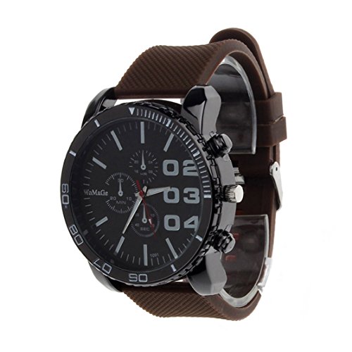 Tonsee Mnner Luxus-Sport-Analog Quarzmens-Edelstahl bei Stahl Armbanduhr caffee Tonsee Mnner Luxus-Sport-Analog Quarzmens-Edelstahl bei Stahl Armbanduhr caffee