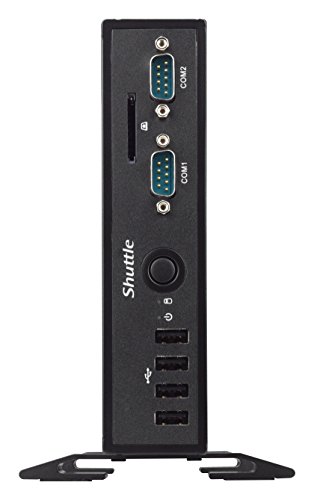 SHUTTLE Barebone XPC slim DS57U Intel i5-5200U HDMI DP 6.4cm Schacht HDD/SSD 2XUSB-3.0 4XUSB-2.0 2XCOM passive Kuehlung schwarz - 5