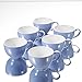Produktbild Panbado, 6er Set Kaffeetassen, Porzellan Tassen Set, 375 ml, Blau + Weiß