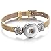 Produktbild DLIAAN Armbänder Snap Schmuck 18 Mm Druckknopf Armbänder Leder Mode Edlen Gelben Kristall Blumen Charme Armband Uhren