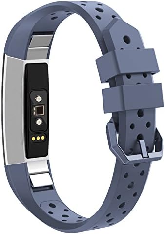 RETECK Fitbit Alta and Alta HR Soft Silicone Straps Small (5.5" - 7.5"), Adjustable Accessory Replacement Sport Bands With Sixteen Colors for Fitbit Alta and Alta HR Women Men - Grey