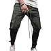 Produktbild Outdoor Jogginghose Männer Casual Spaziergang Jogger Sportswear Taschen Hosen Elastische Taille Kordelzug Feste Hosen Armeegrün XL