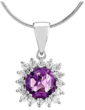 Silber Anhänger mit echtem Amethyst 925 Sterling Silber