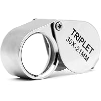 Loupe De Bijoutier 10x Pliable - Verre Optique, Acier Inoxydable - Pour Bijoux, Timbres, Lecture - Avec étui