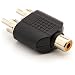 Produktbild Saxonia Professional Cinch Audio Y-Adapter 2x Stecker zu 1x Buchse (männlich - weiblich) Schwarz