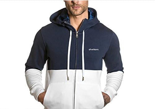 Sharkers White and Blue Hoodie Man (Medium)