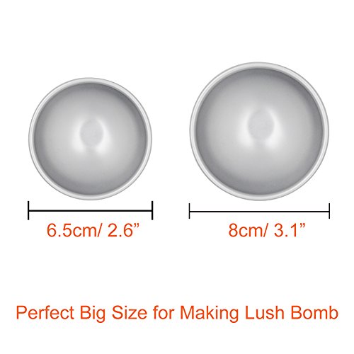 12 Stück Metall Bad Bombe Formen mit 100 Stück Shrink Wrap Taschen für DIY Handwerk von Paxcoo - 2