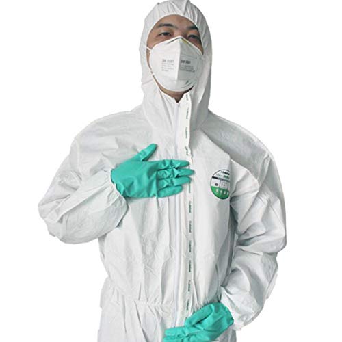 Preisvergleich Produktbild Allgemeine Schutzarbeit Sicherheit Wegwerfvlies Breathable Film Schutzkleidung Siamesische Anti-Staub-Schutzkleidung (größe : L)