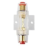 Nuevo y de alta calidad TOOGOO(R) 4/8 Calibre Sostenedor de fusible agu Portafusibles 80A Pieza electronica de audio del coche