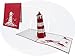 Produktbild LIN17213, Pop Up Karte Urlaub, 3D Grußkarten Leuchtturm, Reisegutschein, Maritime 3D Geburtstagskarte, Gutschein Urlaub, Leuchtturm Karte, Leuchtturm Rot, N120