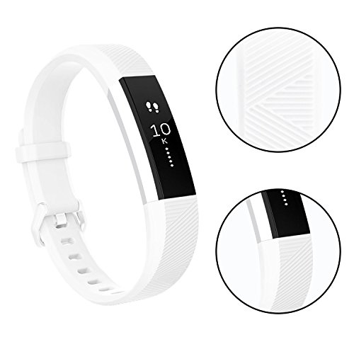 Fitbit Alta Armband, Lamshaw Neueste Silikon Ersatz Band Zubehör zur Fitbit Alta HR und Alta Fitnessaufzeichnung mit Metall Verschluss (2 Pack) - 3
