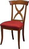 Material principal: cerezo Destock Meubles Sillas Cerezo Respaldo croisillon Asiento Tejido (X2)