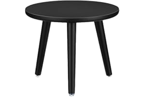 Hniuyun Indoor Plant Stands, Wood Plant Stand Plant Table for Flower Pots, Modern Home Decor Small Round Side Table, 22 x 28cm