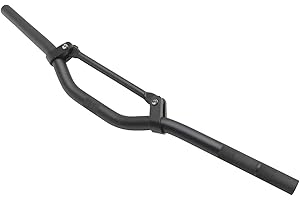 GUIDON SCOOT REPLAY STREET ALU NOIR MAT L625MM AVEC BARRE DE RENFORT (H40MM SOUS BARRE)