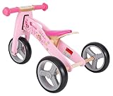BIKESTAR® Frühstarter Kinderlaufrad für freche Zwerge ab ca. 18 Monaten ★ 7er Natur Holz Edition ★ Flamingo Pink - 6