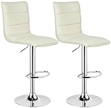 barhocker big creme Antirutsch-Sitzbezug aus strapazierfähigem Kunstleder, der leicht zu pflegen und reinigen ist
