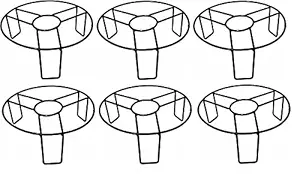 Plant Stands for Indoor/Outdoor 26 cm Set of 6 Pieces
