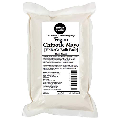 Buy Urban Platter Vegan Chipotle Mayo 1kg 352oz Dairy-free Mayonnaise No Palm Oil Horeca Online At Low Prices In India Urban Platter Vegan Chipotle Mayo 1kg 352oz Dairy-free Mayonnaise