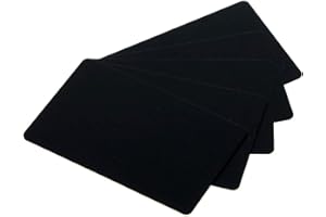 10 x Karteo® Tarjetas plásticas PVC laminadas Blanko sin etiqueta negro
