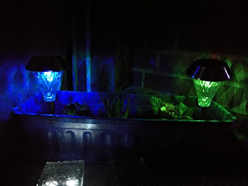 Wetterfestes 4er Set Solar Leuchten mit Fernbedienung – Solar Lampen Set Garten Solar Leuchten Set LED Edelstahl XL Sternenoptik Solar Lampe LED mit Effekten Wegeleuchte Edelstahl Motiv Lampe wetterfest (4er mit Fernbedienung) - 3