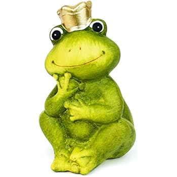 Moritz Gartenfigur Froschkönig - Wetterfeste Gußeisen Deko Für Garten & Balkon