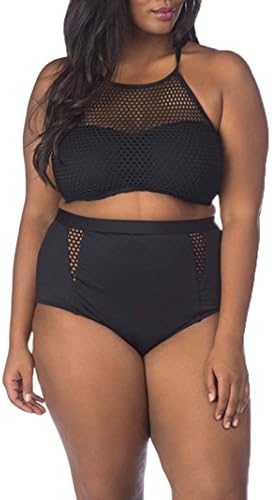 Women Swimwear,Dorame Sexy Retro Tropical Floral Palm Leaf Bikini Bathing Suit Swimsuit (XXL, Black)