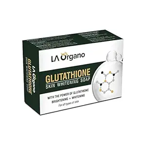 LA Organo Glutathione Skin Whitening Soap For Brightening & Whitening For All Skin Types, 100 g
