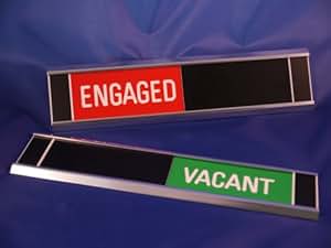 Sliding Door Signs - Entry Control - Engaged (RED) / Vacant (GREEN ...