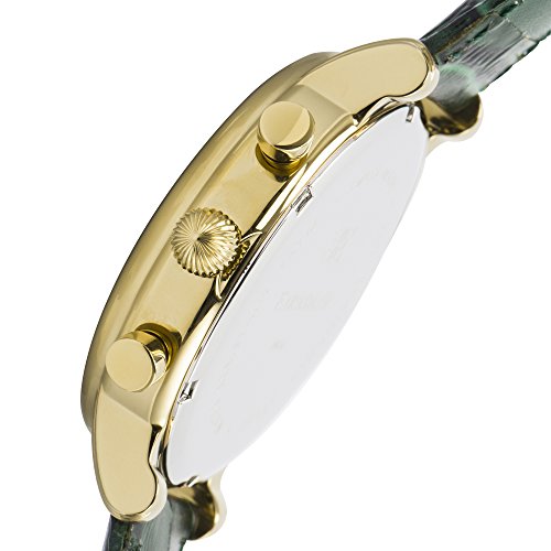 Thomas Earnshaw Longcase 43 Men's Quartz Watch with Green Dial Analogue Display with Green Leather Strap ES-0016-09