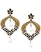 Bindhani Cz Stone Chandbali Gold-Plated Dangle & Drop Earrings For Girls RS.254.00