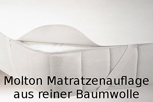 Matratzenschutz aus Molton Matratzenauflage Matratzenschoner Schutzbezug mit 4eck Gummi verschiedene Größen CA70 (180 x 200 cm) von Castejo