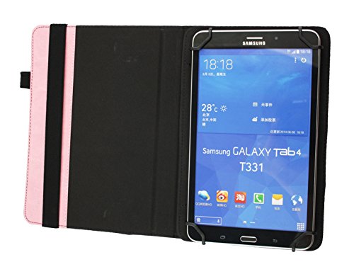 Emartbuy® ALLDAYMALL A88X 7 Zoll Quad Core Tablet PC Universal ( 7 – 8 Zoll ) Baby Rosa Prämie PU Leder 360 Grad rotierende Stand Folio Geldbörse Tasche Hülle + Rosa Eingabestift - 4