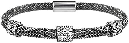 Vamp London Mesh Oxidised 3 Cluster Bracelet