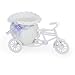 Produktbild ourbest handgefertigt Dreirad/Bike Form Blumen Korb für Blume ist/Arrangement (weiß lila)
