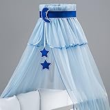 3-teilig: Betthimmel / Moskitonetz Baby, bunte Dekoration und Himmelhalter entworfen von Dreamzzz
