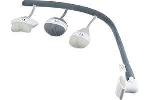 Béaba, Arche de Jeux/d'éveil compatible Transat Up & Down III, 3 jouets avec différentes fonctions, Complétement rotative, Aide au développement, Ergonomique, Simple, Pratique, Gris