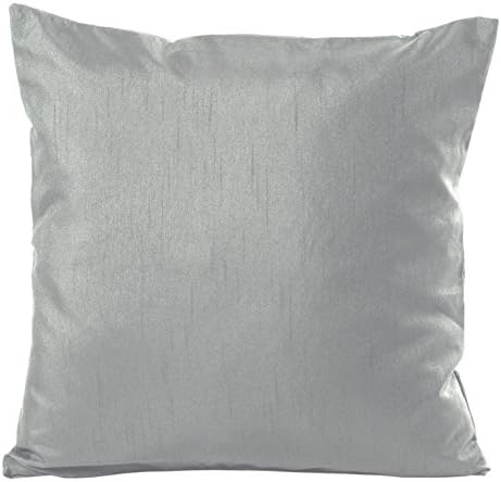 Decorative Cushion Cover Silky Gloss Plain Decorative 40 x 40 cm / 50 x 50 cm / 60 x 60 cm Choice of Colour #1322, Polyester, silver grey, 40x40