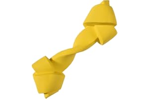 CROCI Bobby Rope M - Gioco cani di Gomma, Giocattolo per cane Resistente, Corda Cane Gioco Per Igiene Dentale, Lavabile, Giallo, 18x6x4,7 CM