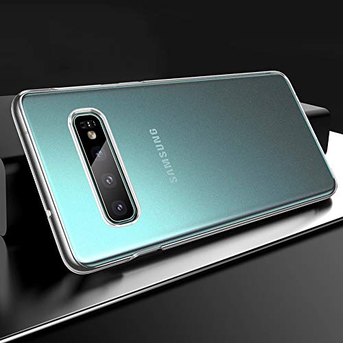Preisvergleich Produktbild SOOCX Samsung Galaxy S10 / S10 + Hülle mit Displayschutzfolie, allumfassende, ultradünne Anti-Drop-Hülle für das Galaxy S10 / S10 + (Color : Transparent White, Größe : S10)