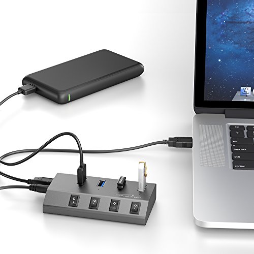 KabelDirekt 4-Port USB 3.0 Hub mit Ladefunktion für Mac und PC – PRO Series - 6