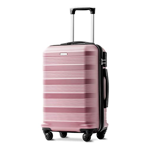 Super Lightweight ABS Hard shell Travel Cabin Carry on Hand Luggage Suitcase with 4 Wheels, Approved