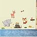 Produktbild Cartoon Tier 3D Wandaufkleber Elefanten Hirsch Fuchs Kunst Aufkleber Für Kinderzimmer Dekoration Wohnzimmer Poster Wandbilder Pvc