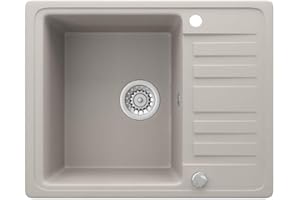 Bergström Spülbecken, Beige, 58 x 46 cm mit Trockenplatz