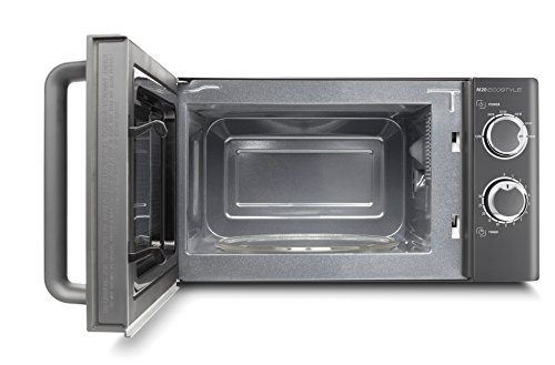 CASO M20 Ecostyle Design Mikrowelle, Solomikrowelle mit 700 Watt, manuelle und leichte Bedienung, ca. 20 Liter Garraum, Auftaufunktion, Glasdrehteller, 6 Leistungsstufen, Timer - 2