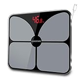 ★ Báscula de baño de peso digital, uso de tecnología Stepping, medición de alta precisión, escala de peso de salud humana con pantalla oculta de carga LED, 400 lb, diseño elegante de mariposa.