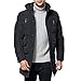 Produktbild Amphia - Verdickung der Baumwollwinter der Männer,Herren-Wintermode mittellange Kapuzen-Tasche Reißverschluss verdickter Baumwollmantel(Schwarz,XXL)