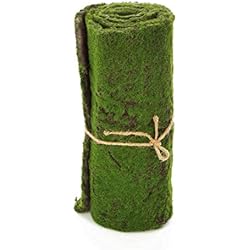 artplants.de Rouleau - Tapis de Mousse Artificielle, Vert-Marron, 97 x 29cm - Tapis décoratif - Herbe Artificielle