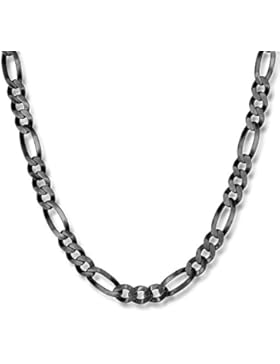STERLL Herren Hals-Silberkette Silber 925 60cm ohne Anhänger schwarz oxidiert Schmuck-Beutel, Geschenkartikel...
