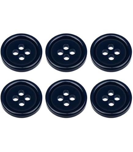 Boutons Ronds 15mm, 18mm, 20mm - Lot De 5 - Bleu Marine - Pour Couture, Customisation Vêtements Et Accessoires - 4