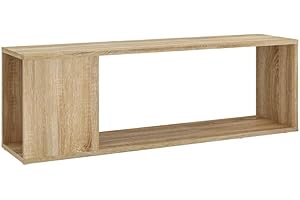 vidaXL Mueble de TV Soporte Mobiliario Aparador Armario Estante Salón Sala de Estar Dormitorio Decoración Contrachapada Color Roble Sonoma 100x24x32cm